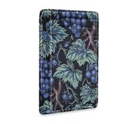 SyXIOP William Morris Grape Blue Leather Mens Front Pocket Wallet Slim