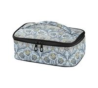 SyXIOP William Morris Tulips Blue Yellow Pattern Designed Womens Lunch Bags Thermal Lunch Boxes Adult Lunch Boxes for Women with Handle luncheras escolares para ninas