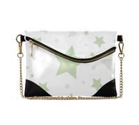 SyXIOP Women's Leather Wristlet Clutch Purse Green Star