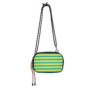 SyXIOP Yellow-blue Lines West Crossbody Purse Women Beauty with Adjustable Strap Cell Phone Bag Walk the dog