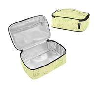 SyXIOP Yellow Funny Bear Designed Womens Lunch Bags Thermal Lunch Boxes Mens Lunch Boxes with Handle Porta comidas para Lunch