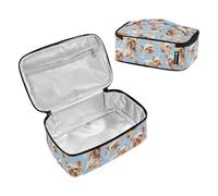 SyXIOP Yorkshire Terrier Dogs Chic Blue Designed Women Lunch Bag Mini Lunchbox Mens Lunch Box with Handle loncheras para Mujer de Trabajo