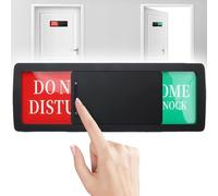 SYXL Black Sliding Magnetic Sticker Identification Plate, Welcome Sign for Home, Magnet Waterproof Privacy Sign Bedroom Door Signs for Study Conference Offices Supplies 17.8 * 5 * 0.5 cm