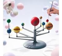 SYXLS 8 planetary science tool kits, Rotatable planet model toy, Glow-in-the-Dark Solar System Model Kit for teenagers suitable for children aged 7-14, Build & Paint a 3D Planetary Model