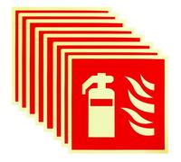SYXLS 8PCS PVC Luminous Fire Security Sign Sticker, IMO Marine Warning Sign Sticker, Self-Adhesive, Light Storage, Emergency Passage, Fire Rescue, Emergency Escape Exit Indication