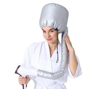 SYXLS Hood Hair Dryer Attachment, Adjustable Hooded, Portable Soft Steam Cap for Hand Held, Hair Clip for Hair Drying Styling Curling Deep Conditioning (Gray)