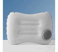 SYXLS Inflatable Pillows(Grey), Breathable and storable for Camping, Press to open, Compressible Compact Travel InflatabCamping, Removable Coverle Pillow, Compressible Compact Pillow 30 * 10 cm