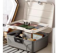 SYXLS M Password Storage Box, Layered Design to Meet Different Needs, Combination Lock Box for Personal Items Offic, Refrigerator Food Safe Locking, Four-digit Code, More Secure Safe
