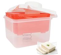 SYXLS Tofu Presser, Homemade Tofu Press Drainer, Light Water Removal from for More Tastes, Efficient, Safe for Consumption, Home Use Water and Drainage Box, Convenient (Red)