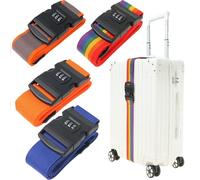 SYXLS Travel suitcase strap(colored), Lockable, lightweight, Travel Luggage Attachment Adjustable Packing Strap, Exquisite Appearance With Marked Luggage Strap, More Secure Outside the Box