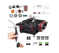 SYXSM Small Table Saw, Miniature Table Saw for Crafts, Small Table Saw for Wood Cutting, 7 Speed Adjustable Liftable, Cutting Sanding Engraving Drilling All-In-One Machine,Standard Edition