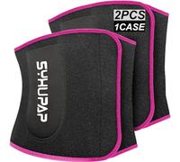 SYXUPAP Waist Trimmer for Men and Women, Waist Trainer Neoprene Sauna Sweat Belt, Back Support, Best Abdominal Fitness Trainer for Men & Women - Running and Workout,3SIZES,M-XL,PINK,2PCS