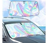 SYXWILTVU for Jeep Avenger Grand Cherokee Car Sun Shade Windscreen, Holographic Laser Windshield Sunshade Premium UV Reflector Heat Insulation Protector Blocker