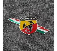 SYXWJL Car Emblem for Abarth Punto 2007-2014, Car Badge Emblem Decal Stickers Metal Stickers with 3D Logo Chrome Finish Auto Body Tuning Accessories,E