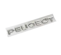 SYXWJL Car Emblem for Peugeot RCZ 2010-2015, Hood Emblem Trunk Emblem Tailgate Emblem Badge Emblem Letter Decal Stickers ABS Stickers with 3D Logo Auto Body Tuning Accessories,Silver-2cm*1.5cm