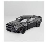 SYYANFEI Scale Casting Car 1/32 For Dodge Challenger Hellcat Model Car Alloy Pull Back Toys With Sound And Light Boy Girl Gift Vehicle Toy(Black)