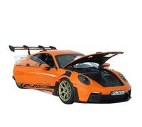 SYYANFEI Toy Model Car 1:18 For Scale Porsche 911 992 GT3 RS NOREV 2022 Alloy Press Shaft Miniature Model Adult Collectible Toy Miniature(Orange)