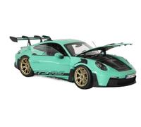 SYYANFEI Toy Model Car 1:18 For Scale Porsche 911 992 GT3 RS NOREV 2022 Alloy Press Shaft Miniature Model Adult Collectible Toy Miniature(green)