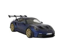 SYYANFEI Toy Model Car 1:18 For Scale Porsche 911 992 GT3 RS NOREV 2022 Alloy Press Shaft Miniature Model Adult Collectible Toy Miniature(Blue 2)