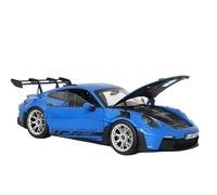 SYYANFEI Toy Model Car 1:18 For Scale Porsche 911 992 GT3 RS NOREV 2022 Alloy Press Shaft Miniature Model Adult Collectible Toy Miniature(Blue 1)