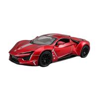 SYYANFEI Toy Model Car 1:24 For Lykan Hypersport Alloy Sports Vehicle Diecasts Metal Racing Model Simulation Sound And Light Toys Miniature(Red)