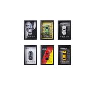 SYYANFEI Toy Model Car 1:32 For Photo Frame Alloy Metal Sports Car Model 3D Racing Vehicle Hanging Painting Office Decor(Yellow)