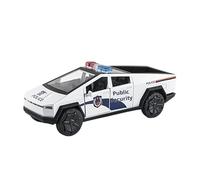 SYYANFEI Toy Model Car 1:32 For Pickup Police Alloy Miniature Model Car Simulation Light Pull Back Toy Gifts Miniature(White)