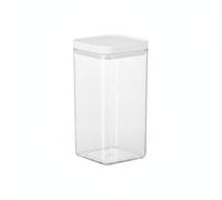 Syyavrrta Durable Acrylic Storage Jar, Square Transparent Container with Lid for Kitchen Pantry Organisation, 7.6 x 11.6 cm Base (1 Piece)