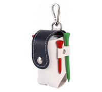 Syyavrrta On the Course Golf Ball Pouch, PU Leather Case with Belt Loop, Compact Storage for Spare Balls, 12.0 x 8.0 x 15.0 cm (1 PC)