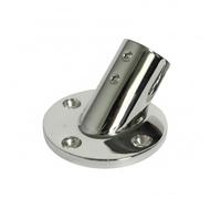 Syyavrrta Versatile 45-Degree Marine Tube Base, Multipurpose 316 Stainless Steel Deck Hardware for Handrails and Frameworks (1 Piece)