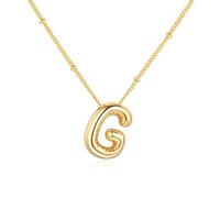 SYYHSYAL Gold Bubble Letter Necklace for Women,18k Gold Plated Balloon Initial Letter Pendant Necklace Charm Pendant Necklaces Gold Jewelry Birthday Gifts Women Teen Her Mom Grandma Wife Sister