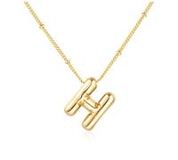 SYYHSYAL Gold Bubble Letter Necklace for Women,18k Gold Plated Balloon Initial Letter Pendant Necklace Charm Pendant Necklaces Gold Jewelry Birthday Gifts Women Teen Her Mom Grandma Wife Sister