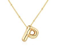 SYYHSYAL Gold Bubble Letter Necklace for Women,18k Gold Plated Balloon Initial Letter Pendant Necklace Charm Pendant Necklaces Gold Jewelry Birthday Gifts Women Teen Her Mom Grandma Wife Sister