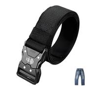 Syylqyr 1 Pcs Lightweight and Sturdy Mens Tactical Belt, Durable Black Color Work Belts for Men, Utility Belt Adopting a Non Porous Design Men's Belts Suitable for Various Clothing Combinations