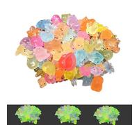 Syylqyr 100PCS Mini Resin Animals Mixed, Resin Animals Rare, Sea Creatures Glow in the Dark Miniature Sea Creatures for Fish Tank Aquarium Fairy Garden Dollhouse Party Decor & DIY Projects