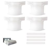 Syylqyr 4 Pcs Bed Sheet Holder, sheet holders for bedding, Keep Sheets Firm and Tight Blankets Bedding for Mattress Protectors Blankets Bedding Lateral Sleepers and Restless Partners