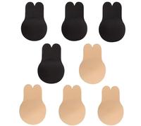Syylqyr 8 PCS Adhesive Bra Stick On Push Up Bra with Customizable Edges Backless Bras for Women Stick on Bra Push up for V-NEC Deep V Tops Wedding Swimwear Dresses