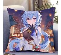 SYYNB Game Character Stuffed Pillow for Ganyu, Soft Impact Decoration Cushion with Invisible Zipper Apply To Home Sofa Bedding Decoration,C 45 * 45CM
