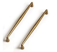 SYZOW 6 Pack 192mm Hole Centers Vintage Brass Kitchen Drawer Pulls, Antique Brass Bronze Cabinet Handles for Bathroom Cupboard Dresser, Zinc Alloy Retro Brass Furniture Pull Hardware