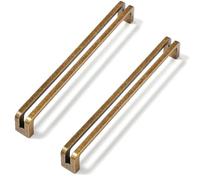 SYZOW 6 Pack Antique Brass Cabinet Pulls 192mm Hole Centers Kitchen Cabinet Handles Zinc Alloy Vintage Drawer Pulls