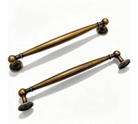 SYZOW 6 Pack Antique Brass Zinc Alloy Cabinet Handles 192mm Hole Spacing Classic Vintage Drawer Handles, for Kitchen Cabinets (Bronze)