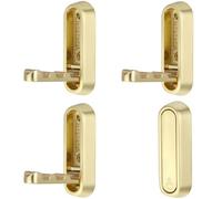 SYZOW Folding Coat Hooks, 4PCS Black Wall Hooks for Hanging Coats Bathroom Towel Hooks Hardware Heavy Duty Robe Hooks Wall Mounted DIY Coat Rack Hooks No Rust Indoor, Outdoor (Gold)
