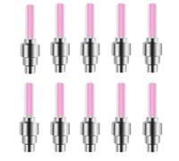 Syzplnwy 10PCS LED Waterproof Wheel Valve Cap Lights with Batteries - Neon Flash for Enhanced Night Visibility on Cars, Motorcycles, Bicycles, Red