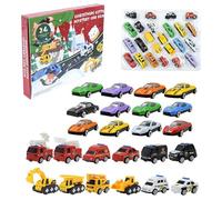 Syzplnwy 2025 Christmas Advent Calendar | 24 Days Alloy Vehicle Collection with Military Fire Engineering Trucks | City Scene Play Mat Educational Toy Gift