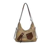 Syzplnwy 3-Way Convertible Commuter Tote Bag, Shoulder/Crossbody/Backpack Carry, Large Capacity (Khaki)