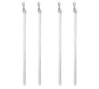 Syzplnwy 4 Pack Clear 43cm Drapery Pull Wands with Hooks, Invisible Curtain Opening and Closing Control Rods for Easy Drapery Handling