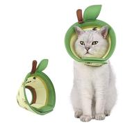 Syzplnwy Adjustable Soft Cat Recovery Collar - Donut Cone for Kittens, Cats and Dogs After Surgery to Prevent Biting, Avocado-M