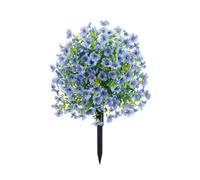 Syzplnwy Artificial Flower Garden Stakes - Eucalyptus & Blooming Stems with Ground Spikes, Vibrant Decor for Spring-to-Summer Yards, Pathways & Porches