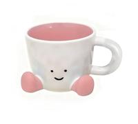 Syzplnwy Cute Anthropomorphic Coffee Mug with Feet - 300ml Underglaze Color Cartoon Cup, Couple Choice Available for Office/Home