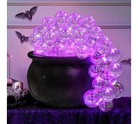 Syzplnwy DIY Bubbling Cauldron Set - Halloween Indoor Decor - Spooky Vintage Black Plastic Bowl for Home Kitchen Party Table Decoration, M